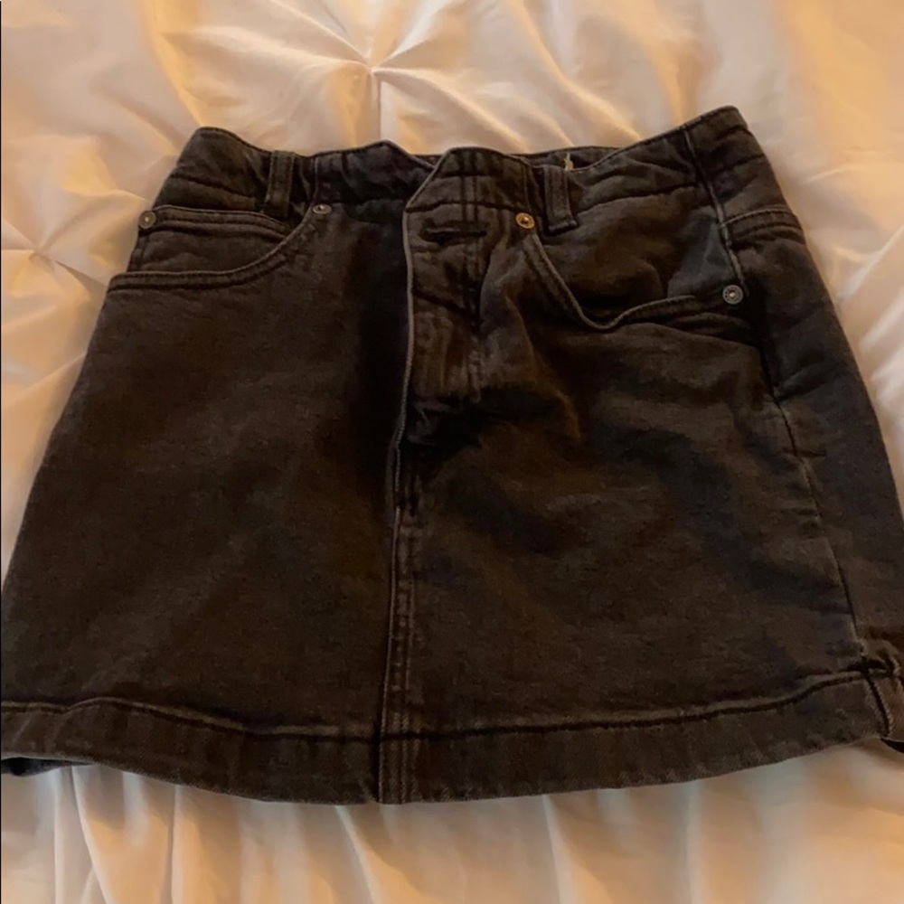 Black free people skirt denim